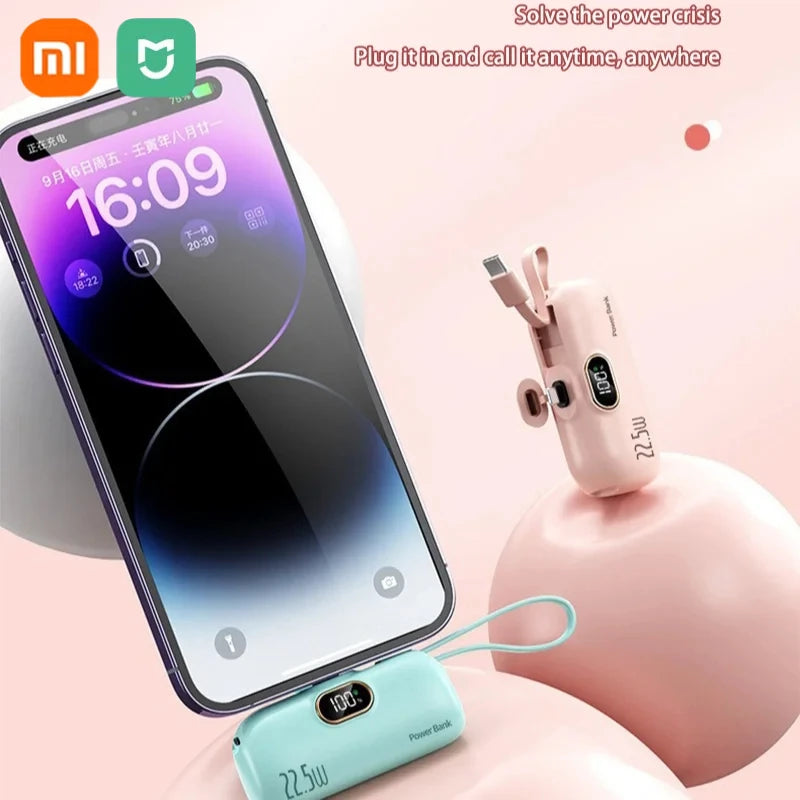 Xiaomi Mini Convenient Mobile Power Bank 30000mah Portable Fast Charging  suitable for iPhone 16 15 14 Samsung External Battery