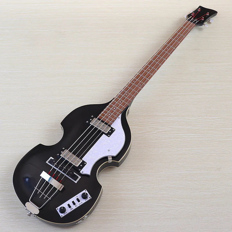 Flame Maple Violin Bass Guitar 41-Inch — Sunburst | KIMLUD