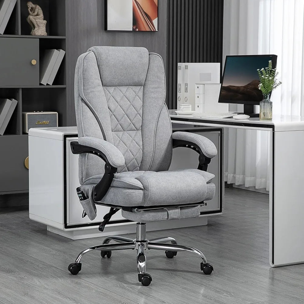 KIMLUD, Heated Vibration Massage Reclining Swivel Desk Chair with 6 Points and Adjustable Features for Comfortable Computer Use, KIMLUD Womens Clothes