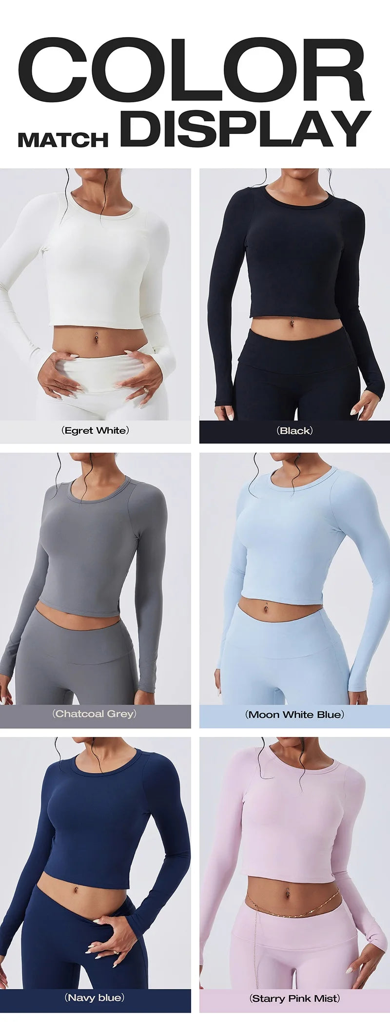 Cloud Hide Yoga Shirt Sexy Back Long Sleeve — Gray | KIMLUD