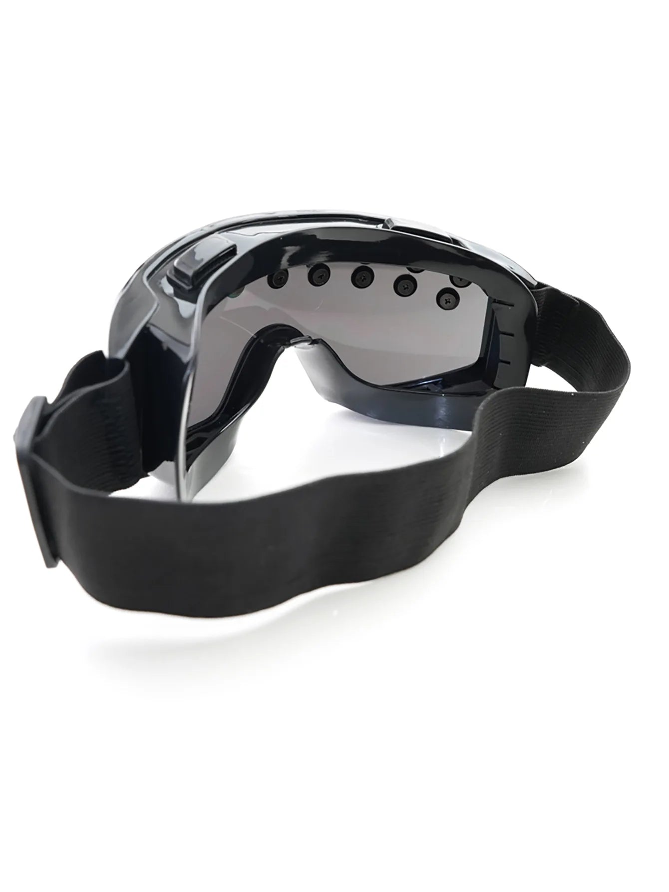 Metal Rivet Large-Frame Goggles Sunglasses — Black | KIMLUD