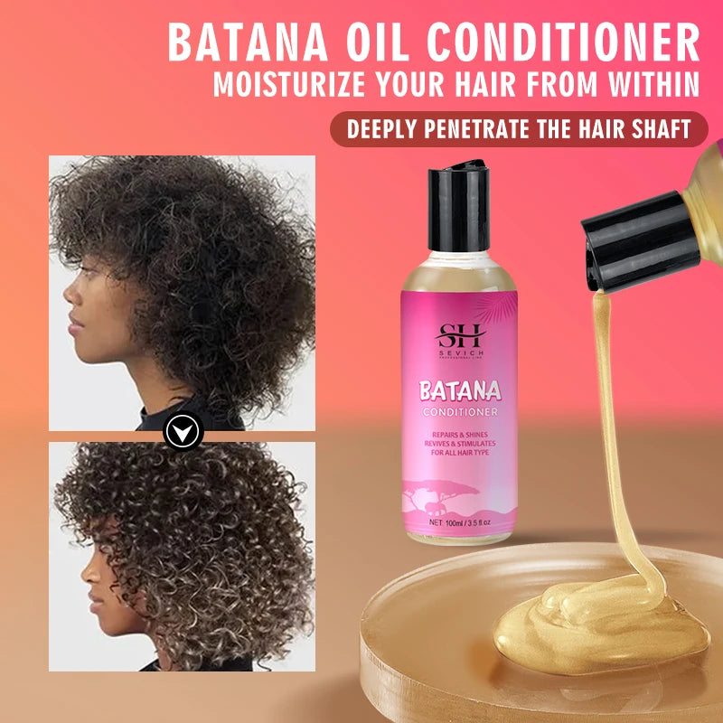 Batana Oil Infused Hair Growth Shampoo And Conditioner Set Anti Hair Loss — Pink | KIMLUD