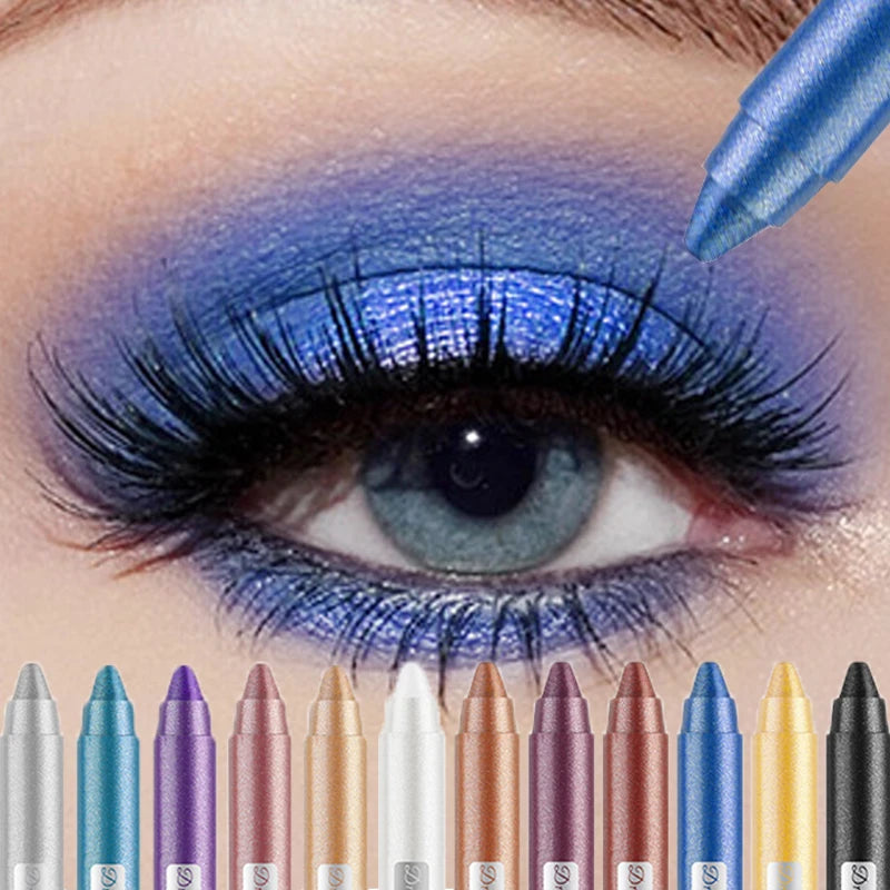 Eyeshadow Pencil – Long-Lasting Waterproof – Metallic Blue | KIMLUD