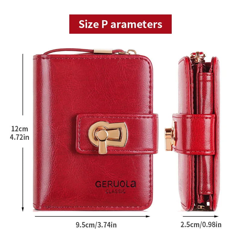 Wallet – Multiple Card Slots Large Capacity – Split Leather | KIMLUD