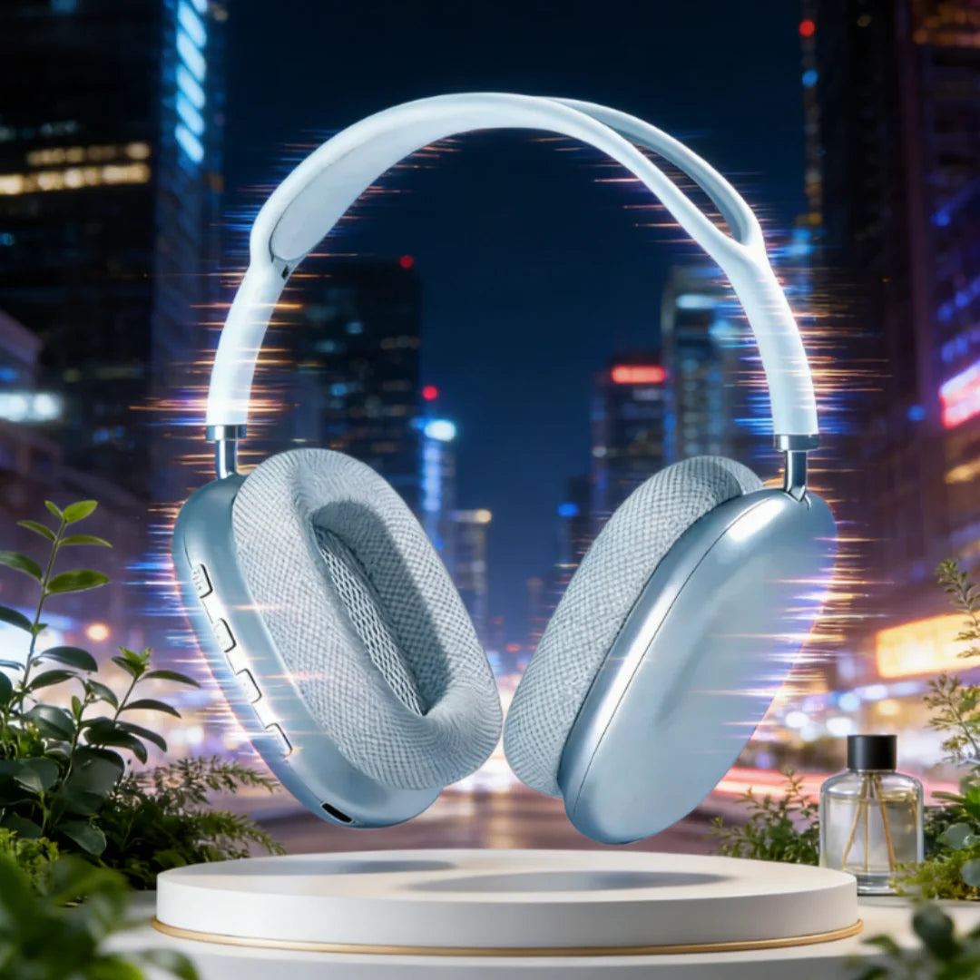 ABS Wireless Headset With Mic And ANC — Icy Blue | KIMLUD