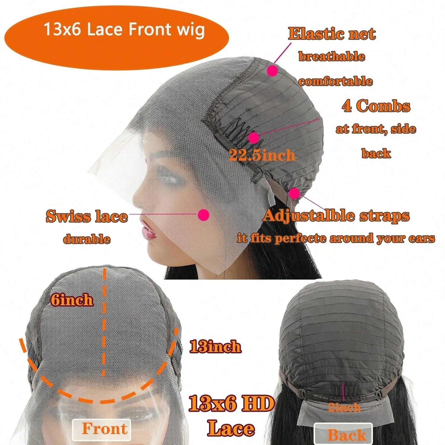 HD Lace Front Wig - Straight - Swiss Lace - 27 Honey Blonde | KIMLUD