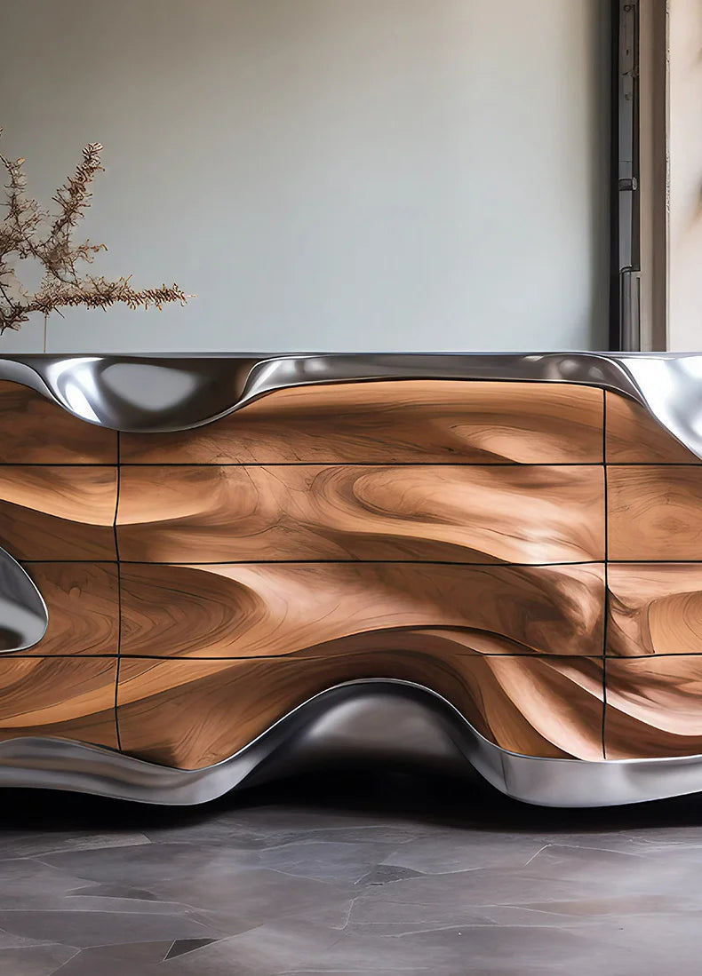 Modern minimalist design light luxury artist home dining room side cabinet living room furniture
