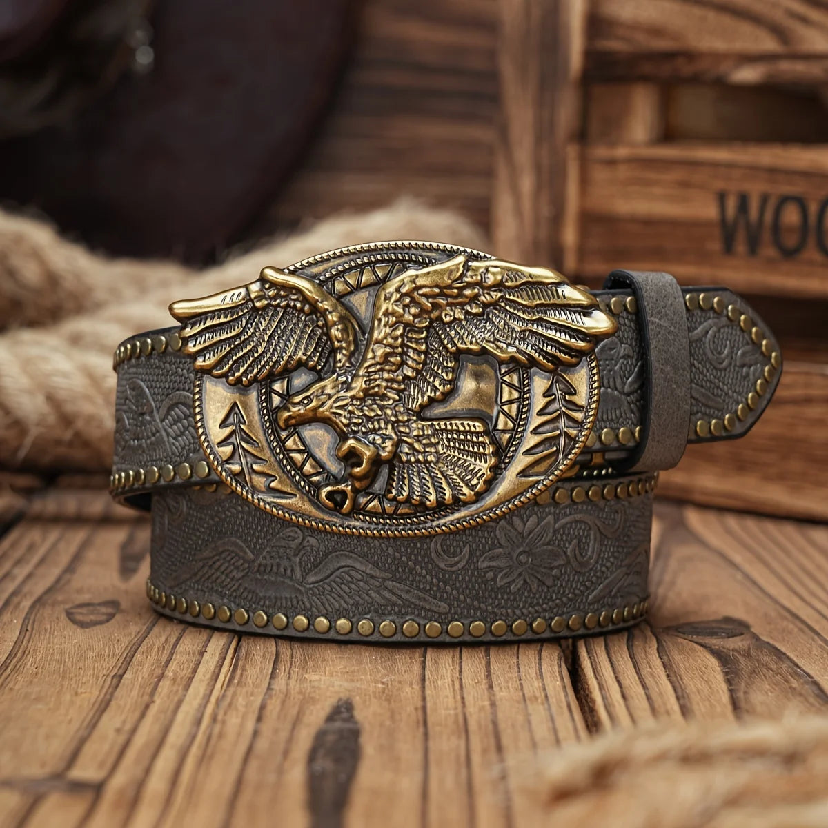 Belt – Western Denim – PU Leather – Brown | KIMLUD