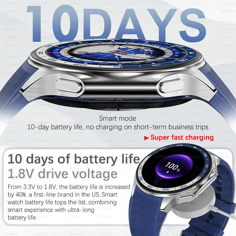 DT Watch X Smart Watch Men 466*466 AMOLED HD Screen 32gB Memory 3D Surround Vision Watch BT Call IP68 Waterproof Smartwatch Man