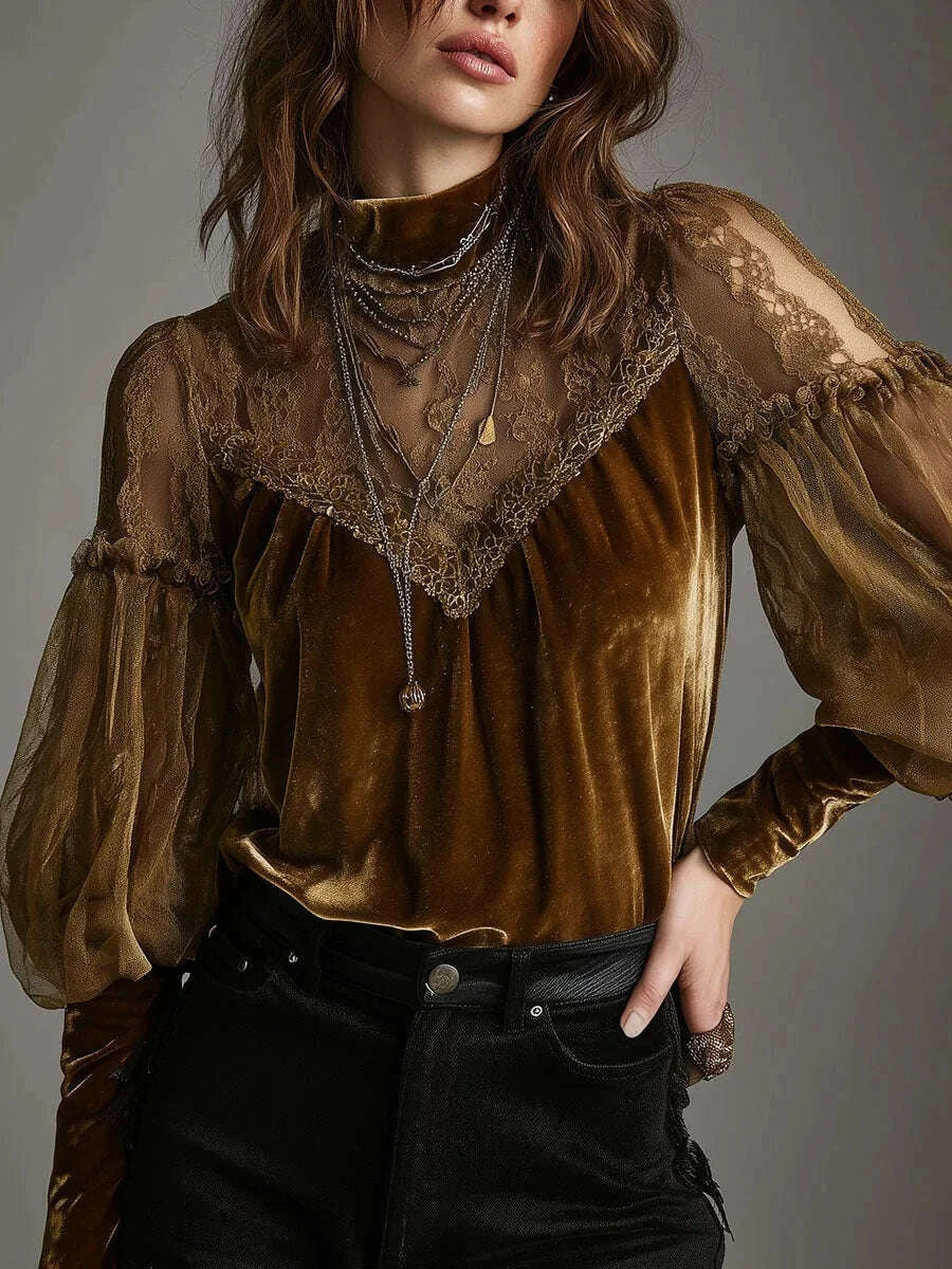 lace-sheer-sexy-velvet-women-blouse-brown-round-neck-puff-sleeve-elegant-slim-female-autumn-top-fashion-high-street-chic-shirtskimludkimlud-35558623
