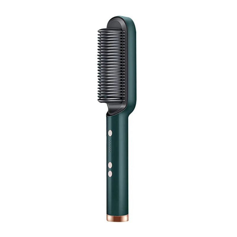 Hair Straightener Brush - Fast Heating - Ceramic | KIMLUD