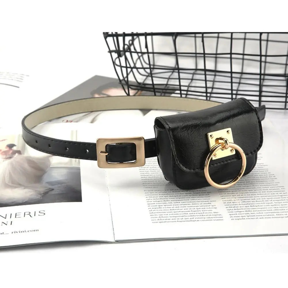 Gothic Vintage Classic Belts PU Leather — Black | KIMLUD