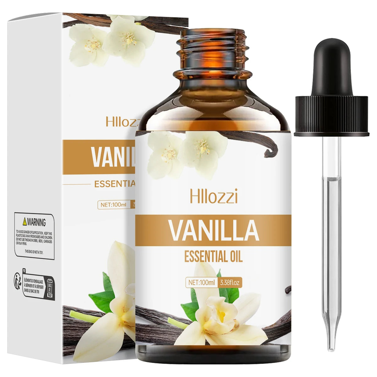 Vanilla Plant Extract Aromatherapy Essential Oil Face Body Diffuser Humidifier Massage, Shower, Manicure, Hair Care
