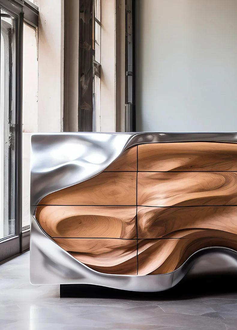 Modern minimalist design light luxury artist home dining room side cabinet living room furniture