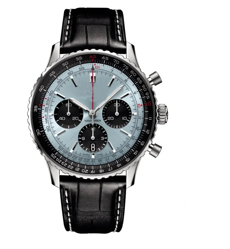 2025 Original Brand Men Watches Classic Multifunction Stainless Steel Automatic Date Watch Business Chronograph Quartz Watch