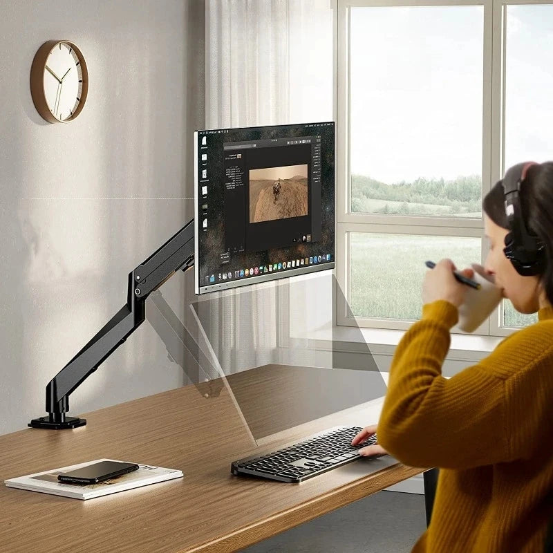 BEISHI Single Monitor Bracket for 13-32in adjustable Monitor holder Universal Computer screen load 2-9kg Gas SpringTV stand