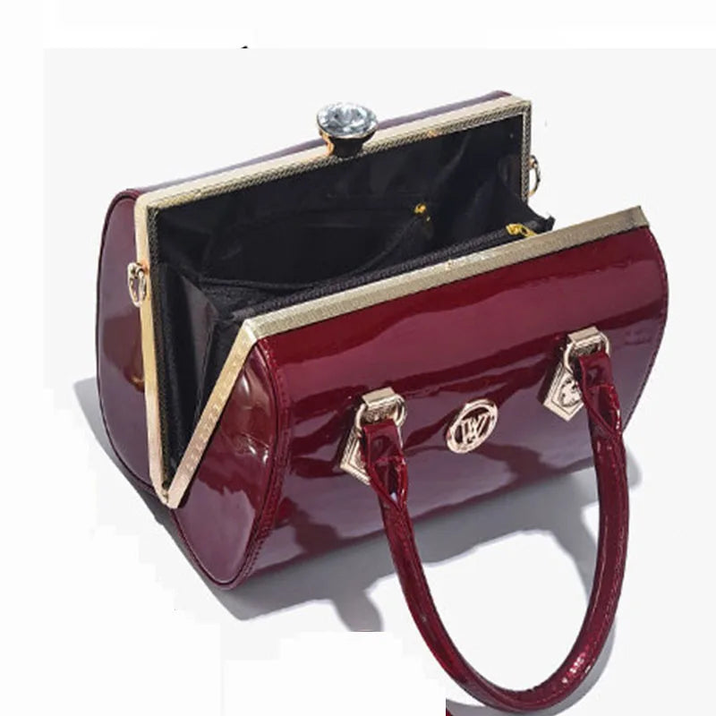 PU Leather Crossbody Bag With Letter Decoration — Black | KIMLUD