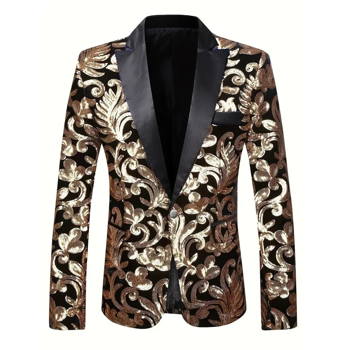 Sequin Blazer - Sequin Embellished - Polyester - Multicolor | KIMLUD