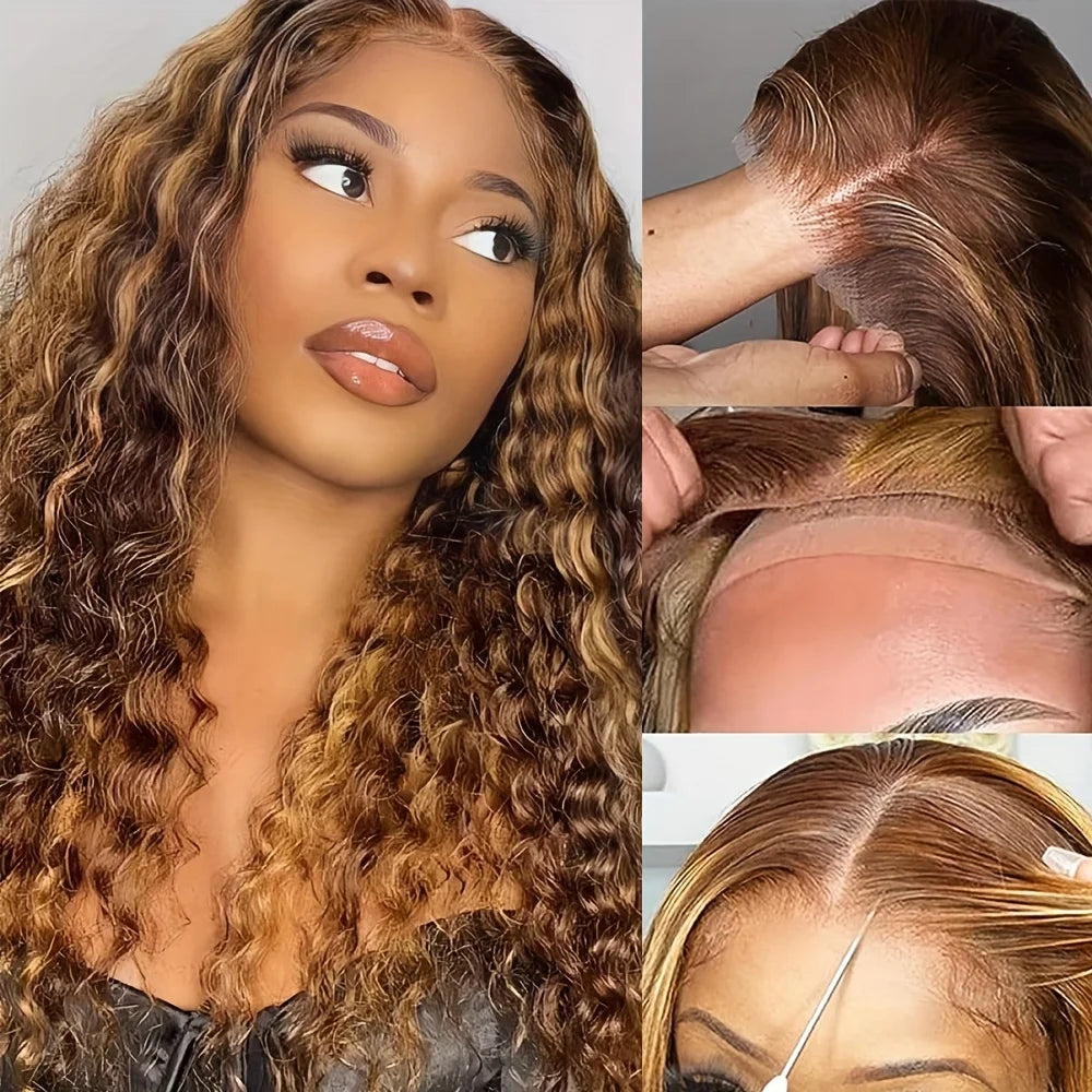 Lace Front Wig – Deep Wave – Remy Human Hair – Ombre | KIMLUD