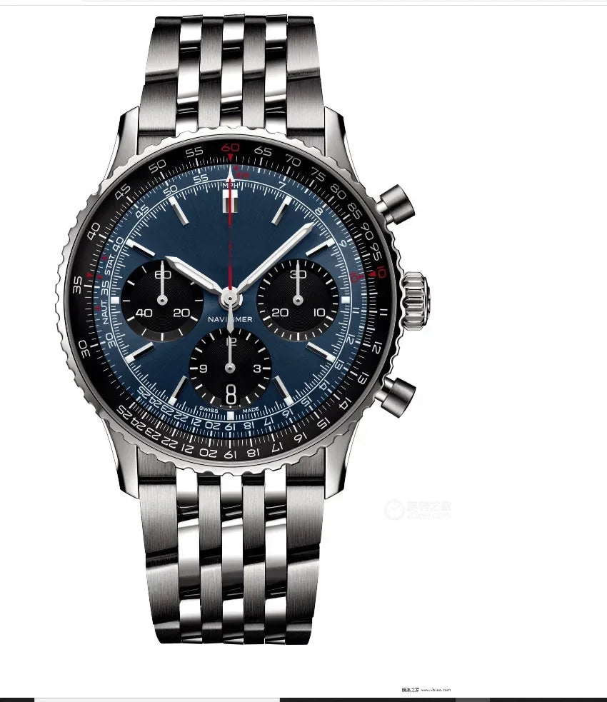 2025 Original Brand Men Watches Classic Multifunction Stainless Steel Automatic Date Watch Business Chronograph Quartz Watch