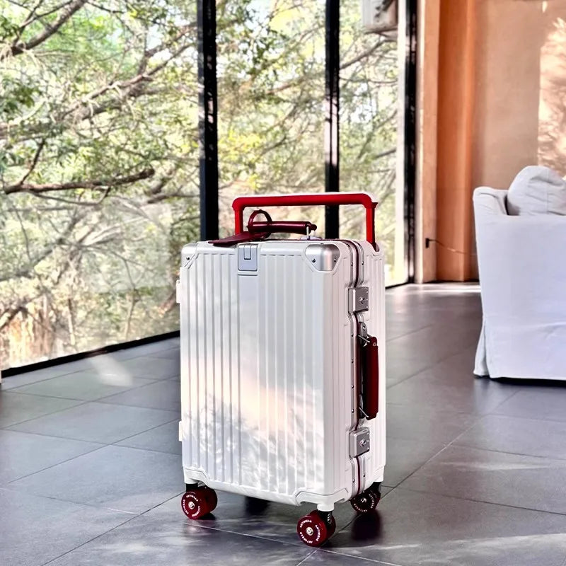 Women's Wide-Tube Telescopic Handle Luggage 2025 New Style 20-inch Carry-On Suitcase