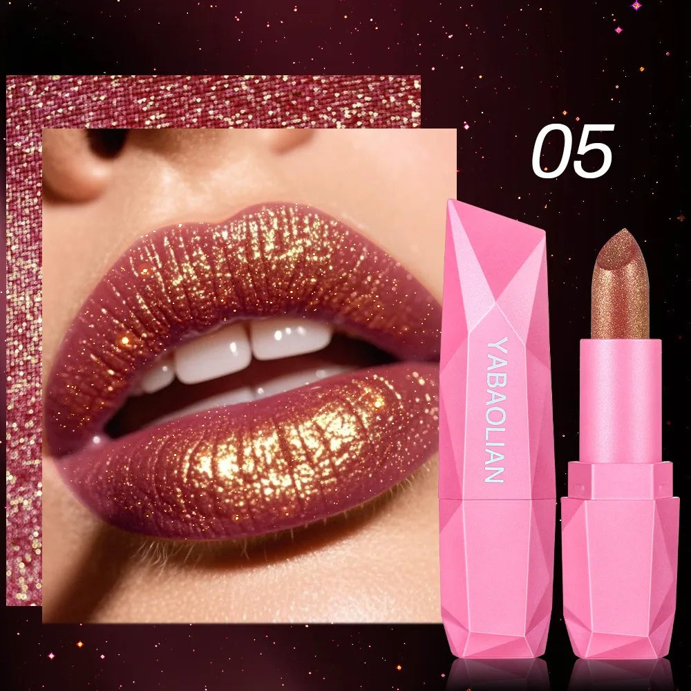 Lipstick – Glitter Waterproof Long-Lasting Finish – KIMLUD