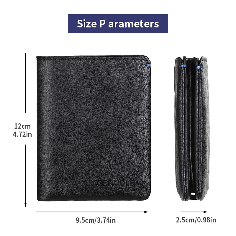 Wallet - RFID Blocking - Genuine Cow Leather - Card Slots | KIMLUD