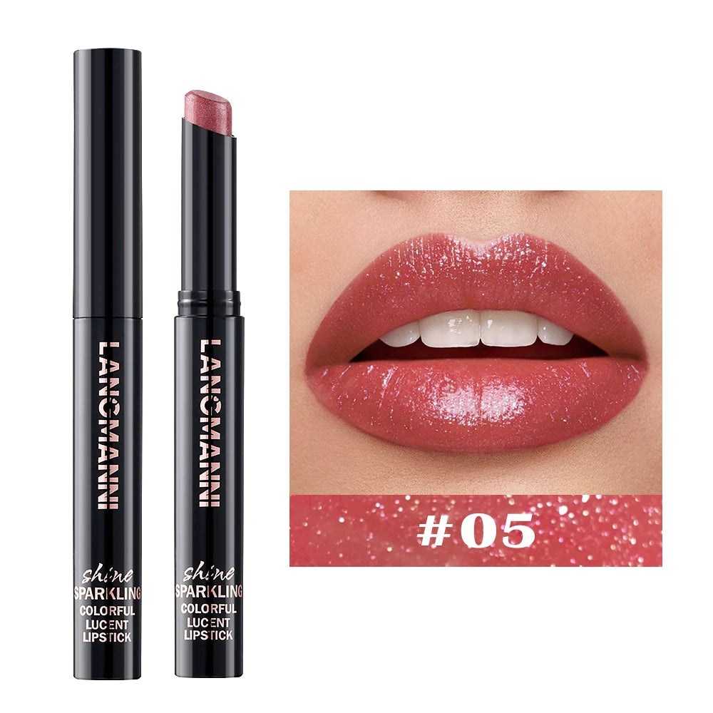 Diamond Pearlescent Lipstick Waterproof Long Lasting Matte Velvet — Red | KIMLUD