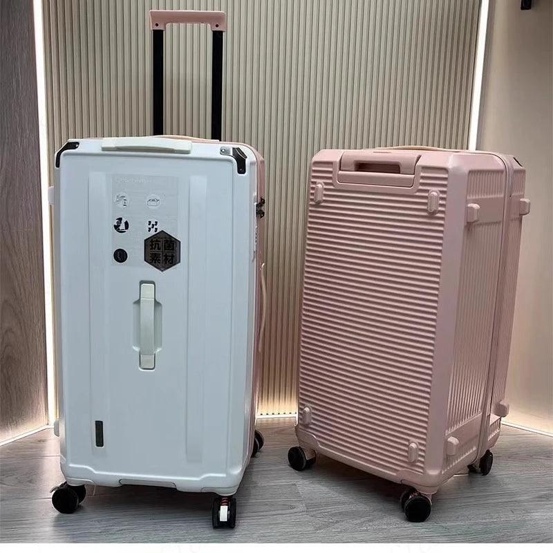 Large Size Suitcase with Five Wheels Brake Luggage Carrier 28 inch PC Material Cabin Trip Suitcase TSA Lock 32/36/50 inches