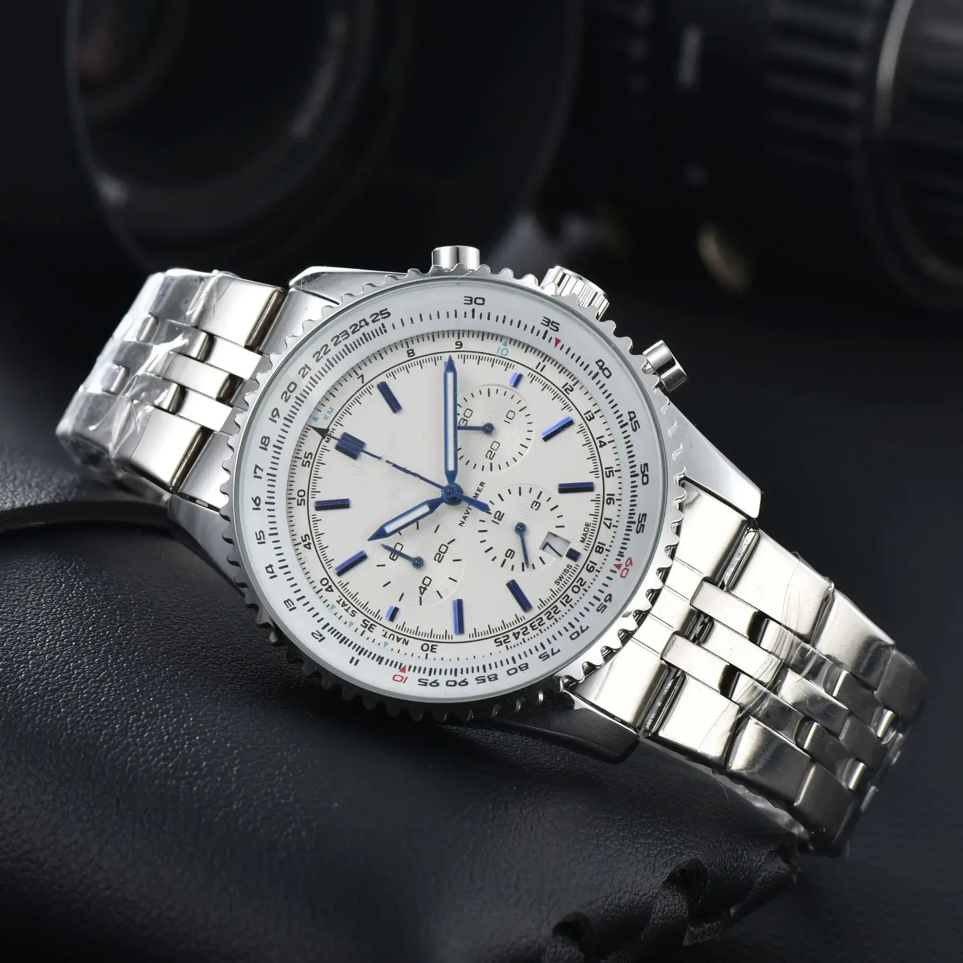 Original Replica Big Dial Multifunctional Automatic Man Watch  Vintage Mechanical Waterproof Male Wrist Watches