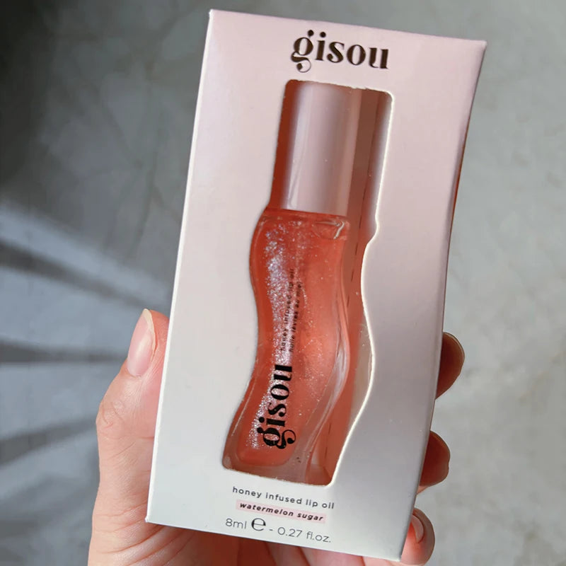 Gisou 8ml Moisturizing Lip Balm Original Lip Oil Gloss Care of the Lips Benetitnt for Lips Plumping Exfoliating Pink Plumping