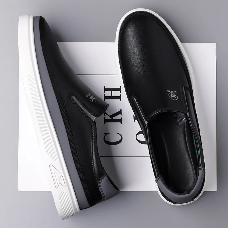 Men's Casual Shoes – Slip-On Driving Moccasin – Leather | KIMLUD