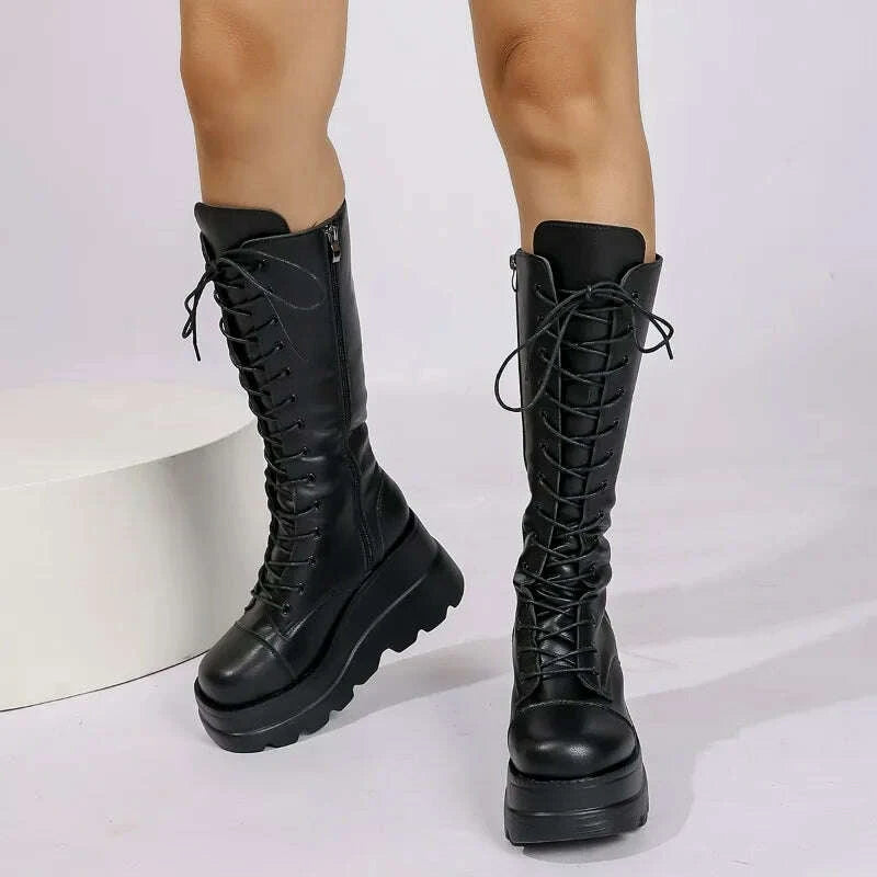 kimlud-womens-large-size-35-43-boots-new-round-toe-wedge-lace-thick-sole-zipper-mid-tube-boots-hot-girl-style-high-enhanced-shoes-kimlud-womens-clothes-35044725