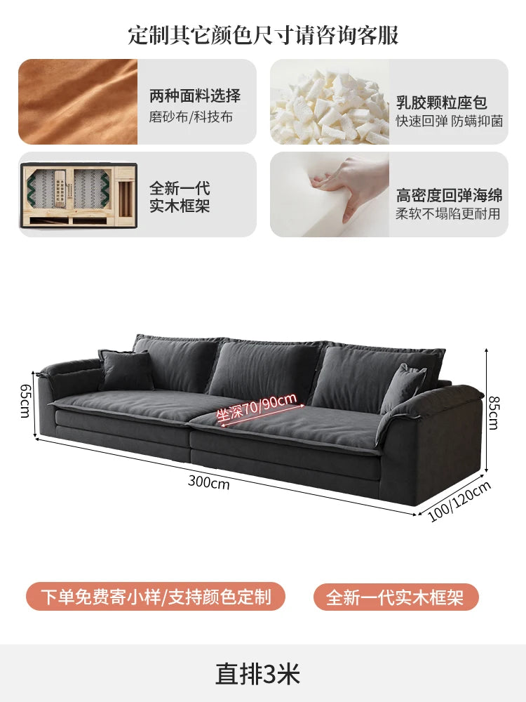 Nordic Romantic Sofa Bed With Down-Filled Cushions — Charcoal Gray | KIMLUD