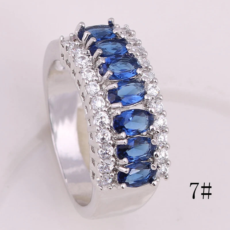 Semi-Precious Stone Stud Earrings Round — Silver | KIMLUD