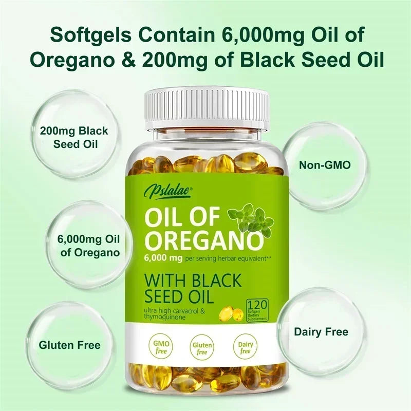 Oregano Oil - Natural Antioxidant, Immune Support, Balance Intestinal Flora, Promote Digestion and Absorption