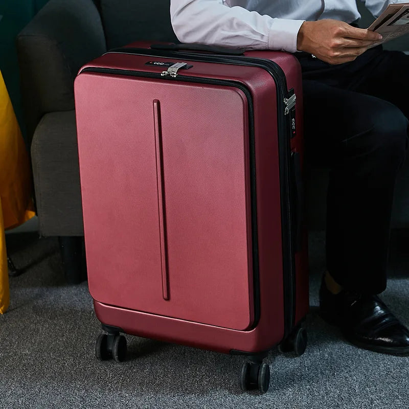 Suitcases Cabin Rolling With Spinner Wheels — Pink | KIMLUD