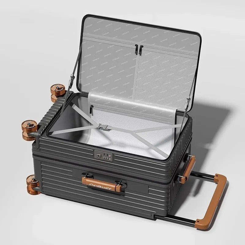 20 24 28 Inch Side Opening Expandable Luggage Rolling Carry on Trolley Suitcase on Wheels