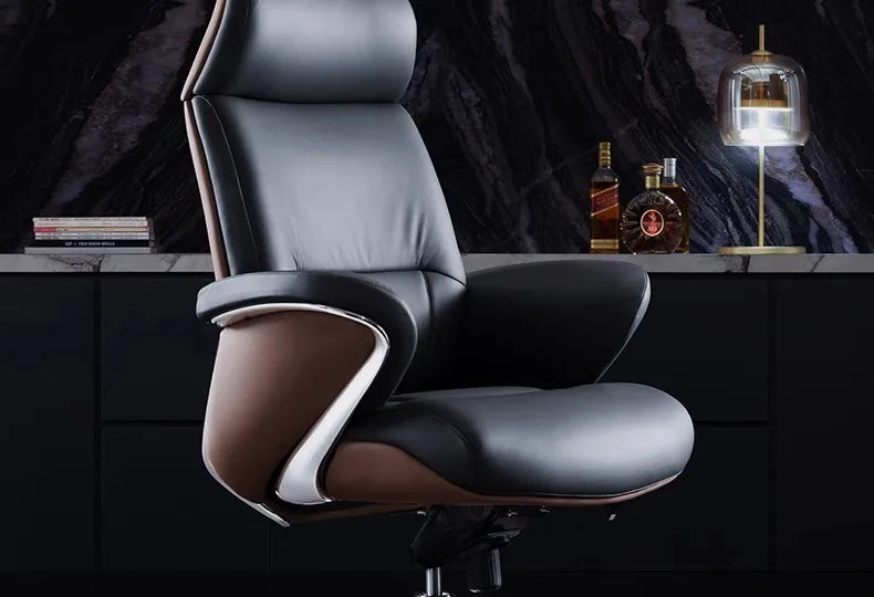 Office Chair - Modern Ergonomic - Cowhide | KIMLUD