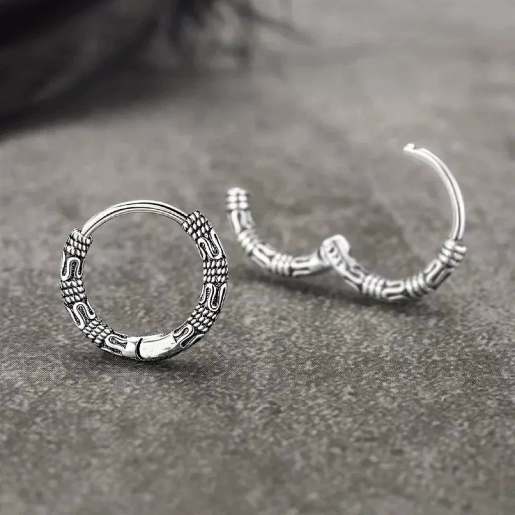 Vintage Cool Huggie Hoop Earrings For Men Women Fashion Indian Boho Jewelry Accessories Gift Party