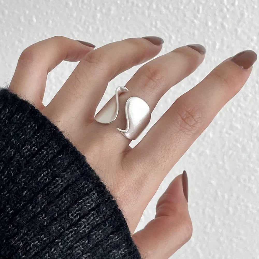 Sterling Silver Open Ring Minimalist — Silver | KIMLUD