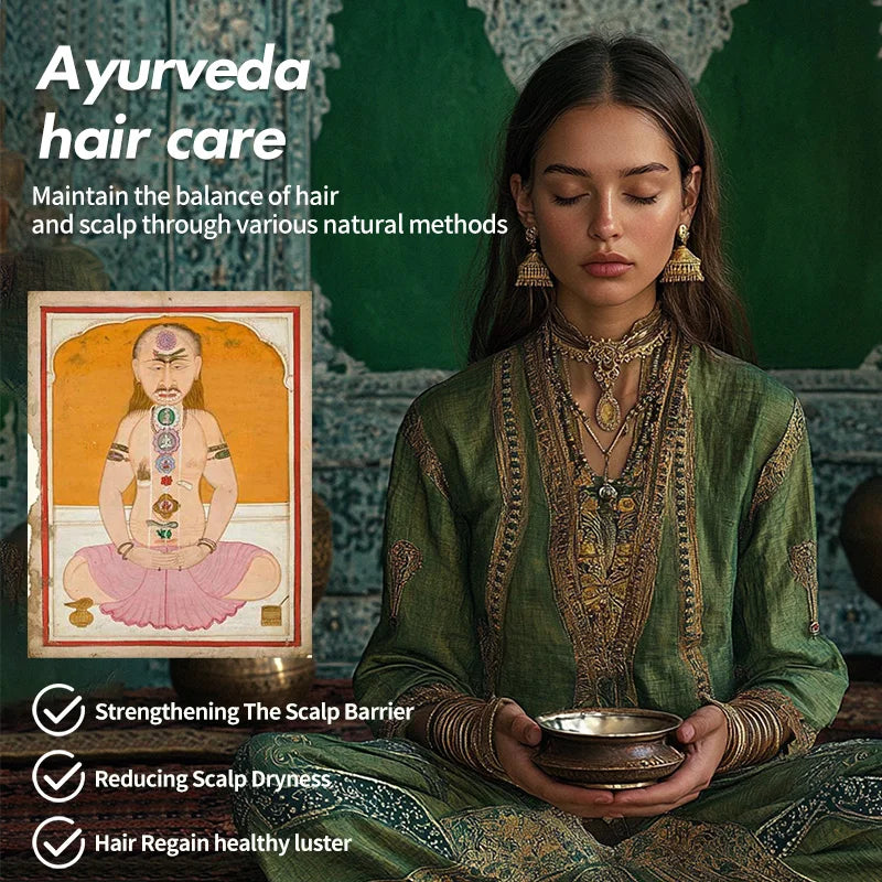 Ayurvedic Neem Hair Growth Oil Set With Scalp Massager Comb For Nourished Roots — Emerald | KIMLUD