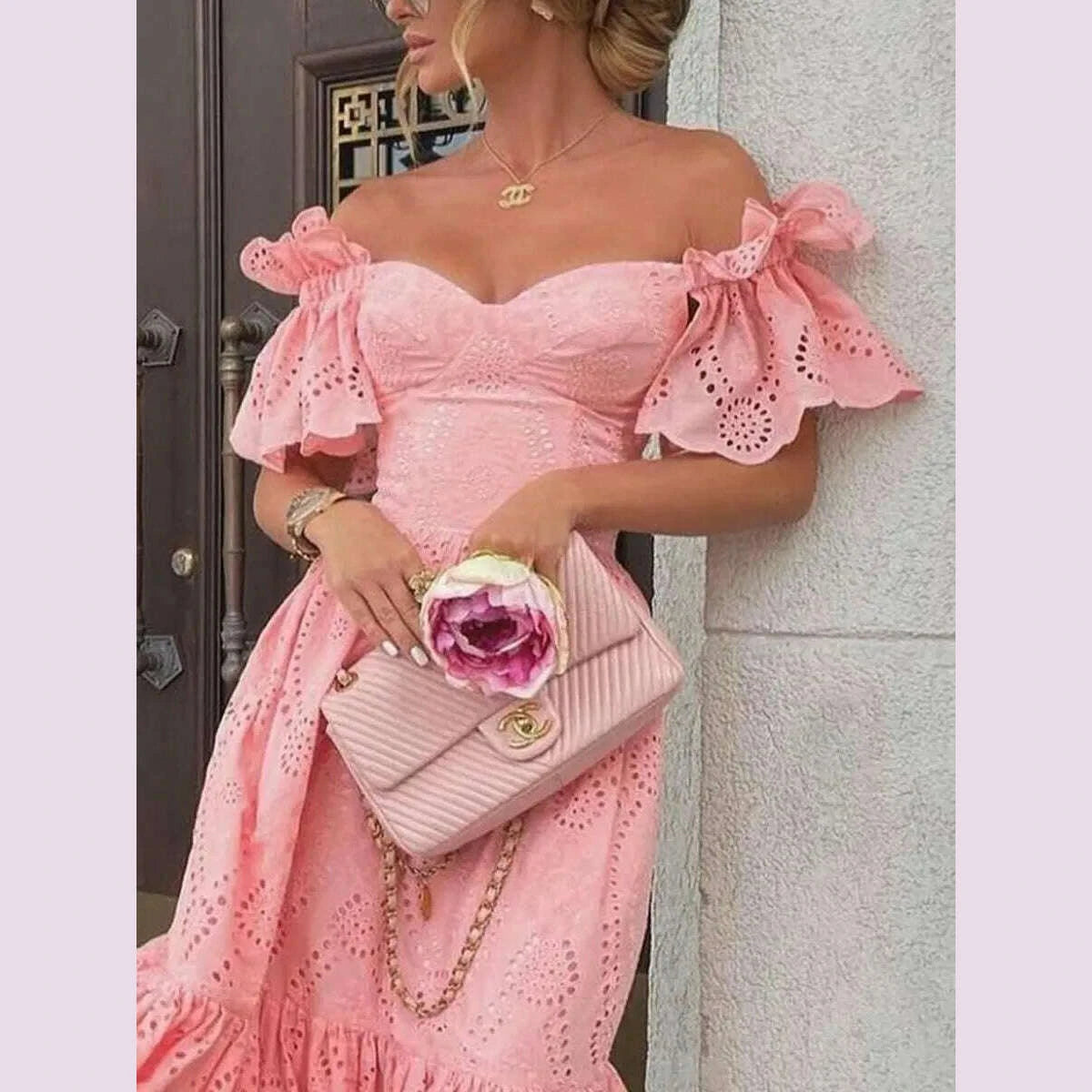 dress-women-off-shoulder-mid-length-dresses-solid-dot-sexy-splice-tight-high-waist-v-neck-a-line-elegant-slim-fit-vestidos-kimlud-kimlud-33922559