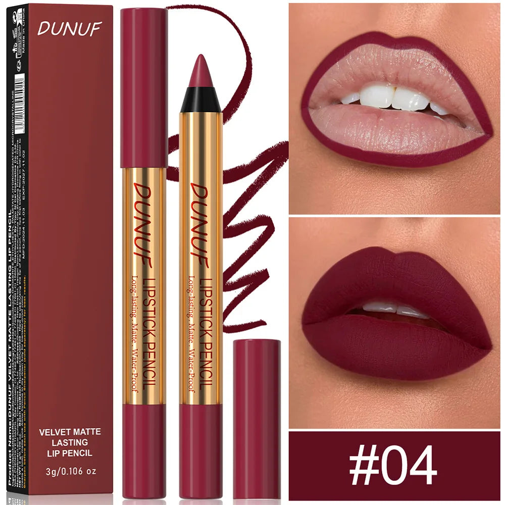 Lip Liner Pencil – Waterproof Matte Finish – Dark Red | KIMLUD