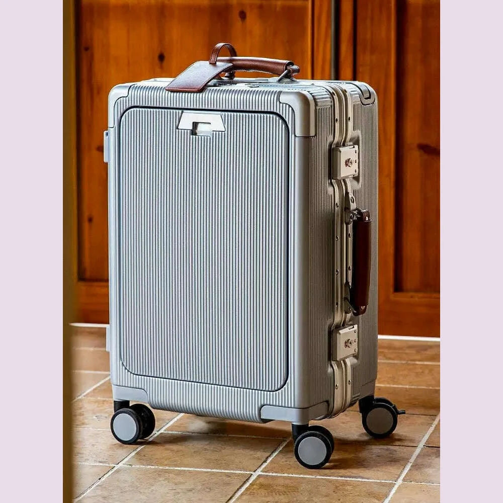 new-suitcase-wide-handle-front-opening-luggage-with-usb-cup-holder-2026-inch-suitcase-trip-cabin-carry-on-password-trolley-casekimlud-womens-fashion-34614434