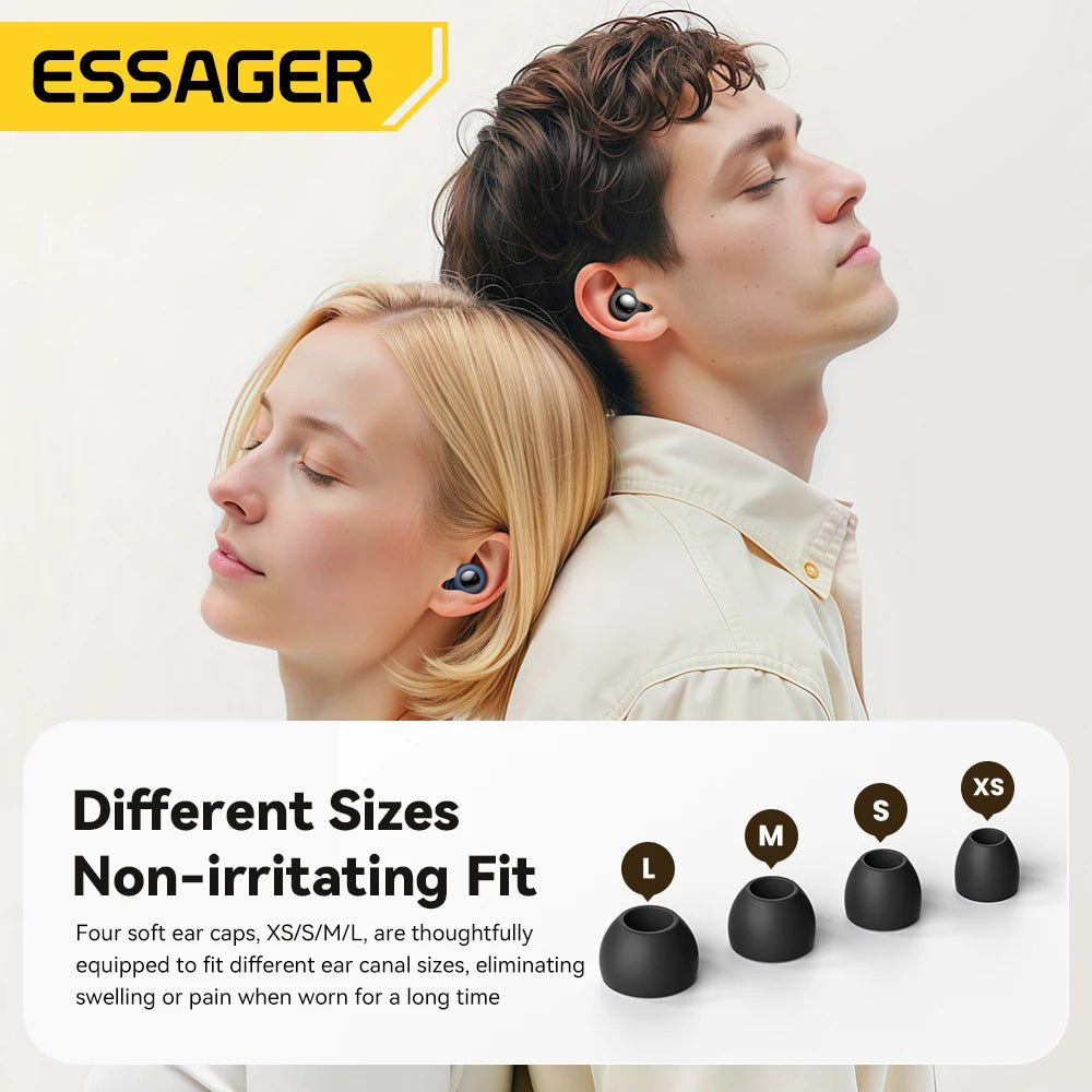 Silicone Sleep Ear Plugs Noise Cancelling Soft Comfort Fit For Sleep Work Travel — White | KIMLUD