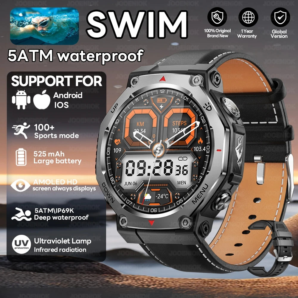 New For Huawei T-Rex 3 GPS Smart Watch 10ATM Waterproof 525mAh Battery Bluetooth Call Flashlight Military Sports Smartwatch Men