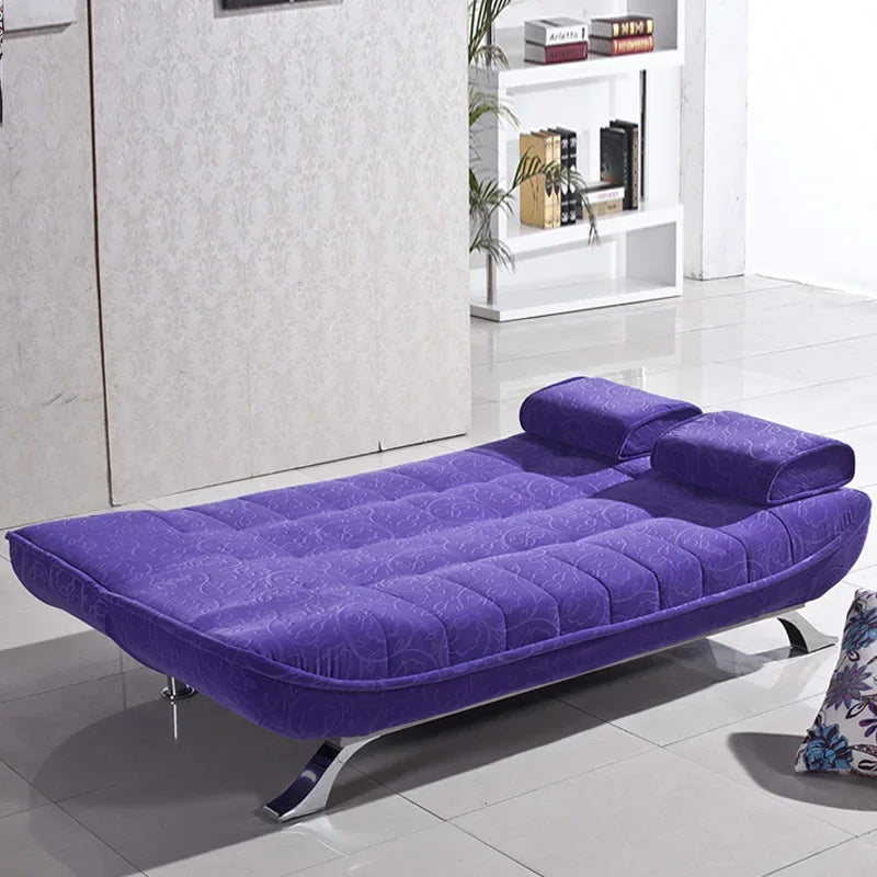 A Space Saving Living Room Furniture Foldable Fabric Sofa Bed with Storage