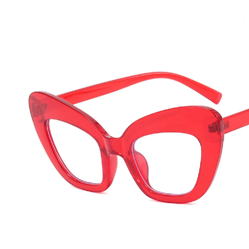 Cat Eye Eyewear Frame – Anti Blue Light – Plastic Oversized Leopard | KIMLUD