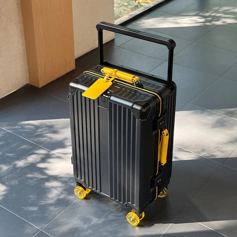 Women's Wide-Tube Telescopic Handle Luggage 2025 New Style 20-inch Carry-On Suitcase